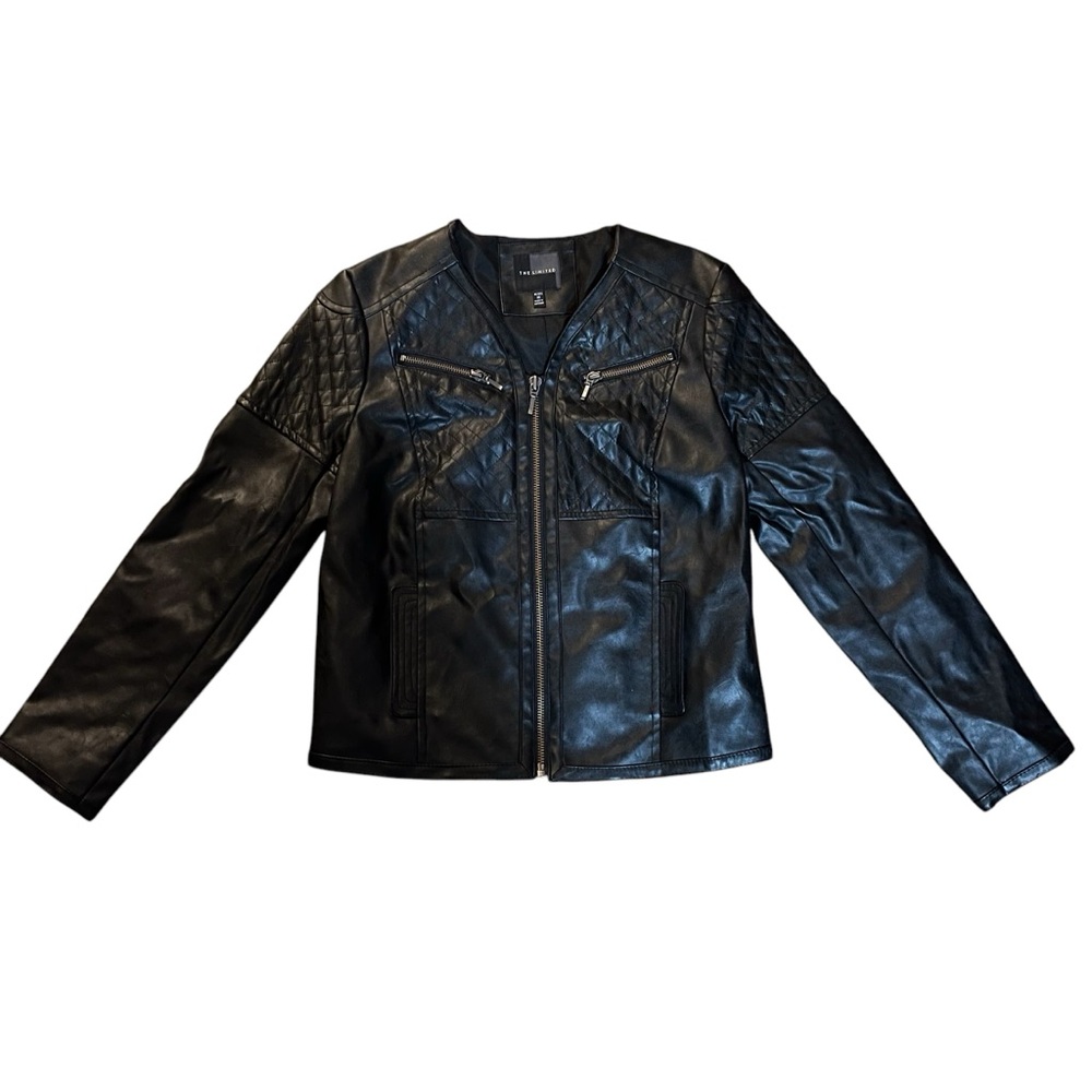 The Limited Faux Leather Moto Jacket